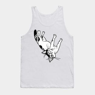 white & tortie girl judgy cat Tank Top